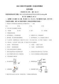 2022年广西南宁地区中考二模 化学 试题（学生版+解析版）