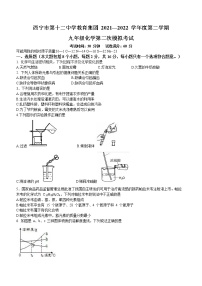 2022年青海省西宁市第十二中学教育集团中考二模化学试题 (word版无答案)