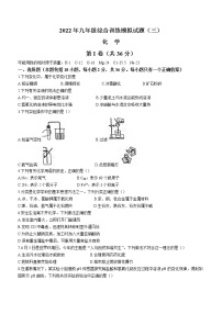 2022年山东省临沂市平邑县中考三模化学试题(word版含答案)