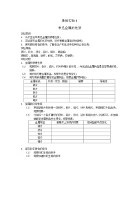 初中化学沪教版九年级上册第5章 金属的冶炼与利用基础实验4 常见金属的性质教学设计