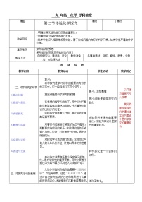 2021学年第二节 体验化学探究教案设计