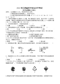 2022年江西省初中学业水平考试化学模拟试卷