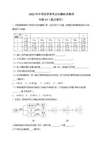 专练15（重点填空40题）-2022年中考化学常考点专题必杀集训（人教版）