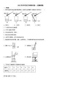 2022年中考化学冲刺专题---溶解现象测试题