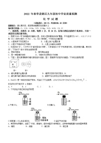 2022年福建省泉州市泉港区初中毕业班学业质量检测化学试题(word版含答案)