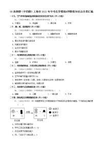 08选择题（中档题） 上海市2021年中考化学模拟&押题卷知识点分类汇编