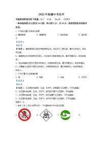 2022年新疆中考真题化学卷及答案（文字版）