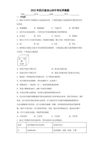 【中考真题】2022年四川省凉山州中考化学试卷(附答案)