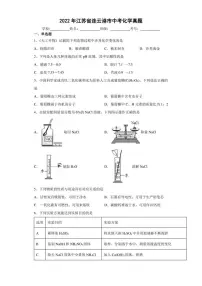 【中考真题】2022年江苏省连云港市中考化学试卷(附答案)