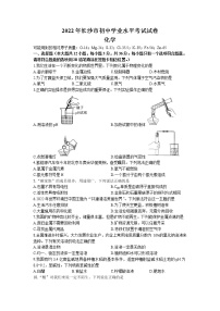 2022年湖南省长沙市中考真题化学卷无答案（文字版）