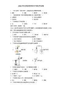 2022年江苏省苏州市中考化学试卷（含答案解析）