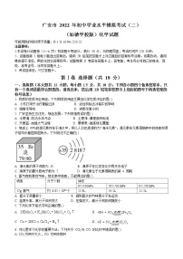 2022年四川省广安市友谊加德学校中考二模化学试题(word版无答案)