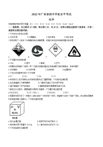 2022年广东省中考化学真题 (word版无答案)