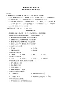 沪教版化学九年级下册  期末测试卷7（含答案）