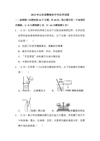 2022年山东省聊城市中考化学试卷解析版