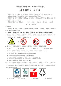 2022年四川省自贡市初中学业水平考试化学试卷及答案