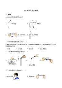 沪教版 (上海)九年级第一学期1.2 走进化学实验室一课一练