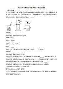 2022年中考化学专题训练 科学探究题