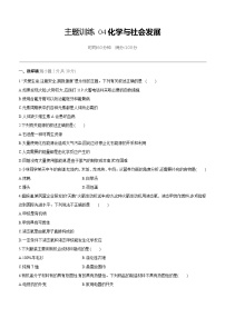 2022年中考化学主题训练：04化学与社会发展（含答案）