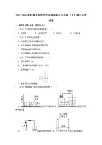 2019-2020学年湖北省武汉市东湖高新区九年级（上）期中化学试卷