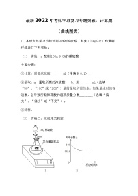 最新2022中考化学总复习专题突破：计算题（曲线图类）（无答案）