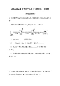 最新2022中考化学总复习专题突破：计算题（实验流程类）（无答案）