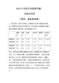 2022中考化学实验探究题：实际应用型（无答案）