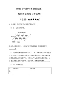 2022中考化学实验探究题：酸的性质探究（拔高型）（无答案）