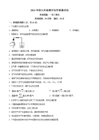 河南省信阳市浉河区新时代学校2021-2022学年九年级上学期期中化学试题