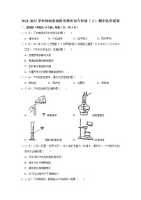 【试卷】2021-2022学年河南省南阳市邓州市九年级（上）期中化学试卷