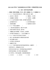 广东省深圳市宝安中学第二外国语学校2022-2023学年九年级上学期第一次月考化学试卷（含答案）