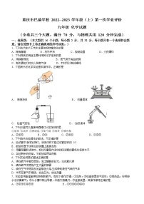 重庆市大渡口区巴渝学校2022-2023学年九年级上学期第一次月考化学试题(含答案)