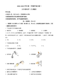 河北省邯郸市永年区实验中学2022-2023学年九年级上学期学情分析一化学试题(含答案)