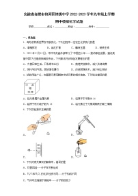 安徽省合肥市包河区锦绣中学2022-2023学年九年级上学期期中模拟化学试题(含答案)