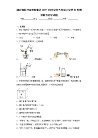 湖南省长沙市雅礼集团2022-2023学年九年级上学期10月期中联考化学试题(含答案)