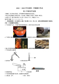 广东省深圳市深圳中学2022-2023学年九年级上学期期中化学试题(含答案)