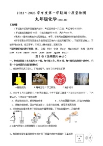 山东省济南市槐荫区2022-2023学年九年级上学期期中考试化学试题(含答案)