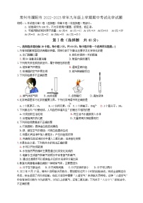 常州市溧阳市2022-2023学年九年级上学期期中考试化学试题（含答案）