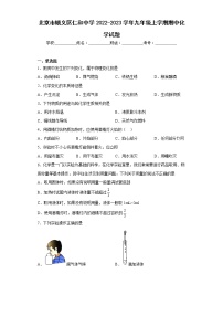 北京市顺义区仁和中学2022-2023学年九年级上学期期中化学试题(含答案)