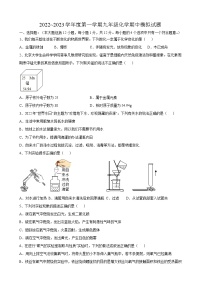 安徽省合肥市大柏中学2022_2023学年九年级上学期期中考试模拟化学试题(含答案)