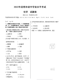 2022年昆明市初中化学学业水平考试（含答案解析）