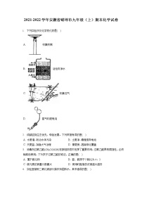 2021-2022学年安徽省蚌埠市九年级（上）期末化学试卷（含答案解析）