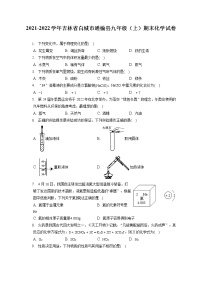 2021-2022学年吉林省白城市通榆县九年级（上）期末化学试卷（含答案解析）