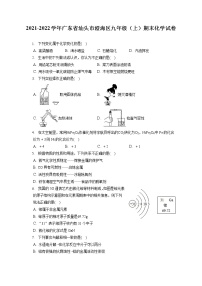 2021-2022学年广东省汕头市澄海区九年级（上）期末化学试卷（含详细答案解析）