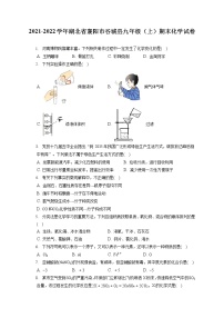 2021-2022学年湖北省襄阳市谷城县九年级（上）期末化学试卷（含详细答案解析）