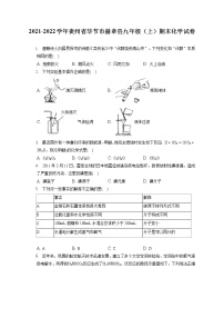 2021-2022学年贵州省毕节市赫章县九年级（上）期末化学试卷（含答案解析）