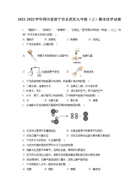 2021-2022学年四川省遂宁市安居区九年级（上）期末化学试卷（含答案解析）