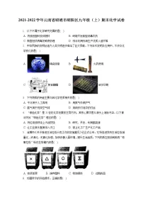 2021-2022学年云南省昭通市昭阳区九年级（上）期末化学试卷（含答案解析）