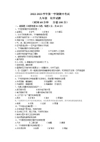 山东省聊城市东昌府区北大培文学校2022-2023学年九年级上学期期中化学试题(无答案)