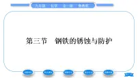 初中化学鲁教版九年级下册第三节 钢铁的锈蚀与防护习题ppt课件